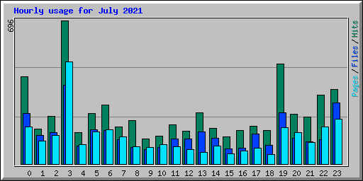 Hourly usage for July 2021