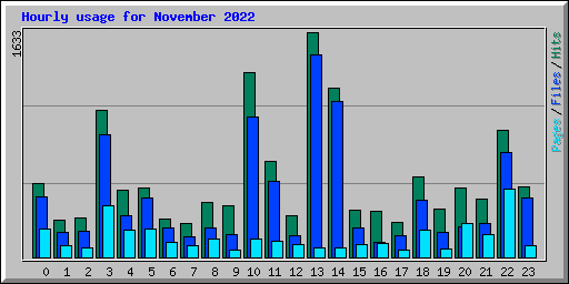 Hourly usage for November 2022