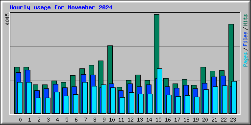 Hourly usage for November 2024