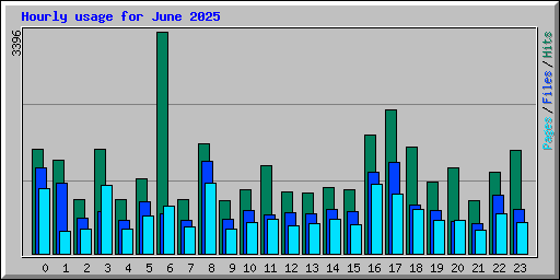 Hourly usage for June 2025