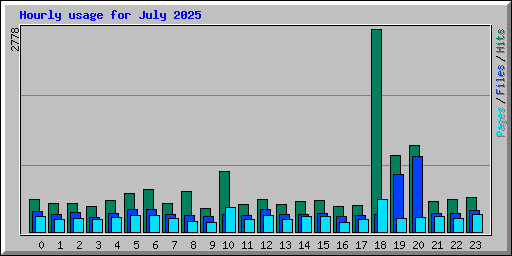 Hourly usage for July 2025